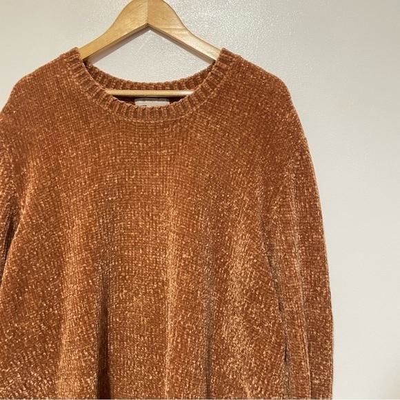 Chenille Amber Super Soft Oversized Slouchy Knit Crewneck Sweater Top - Picture 4 of 7